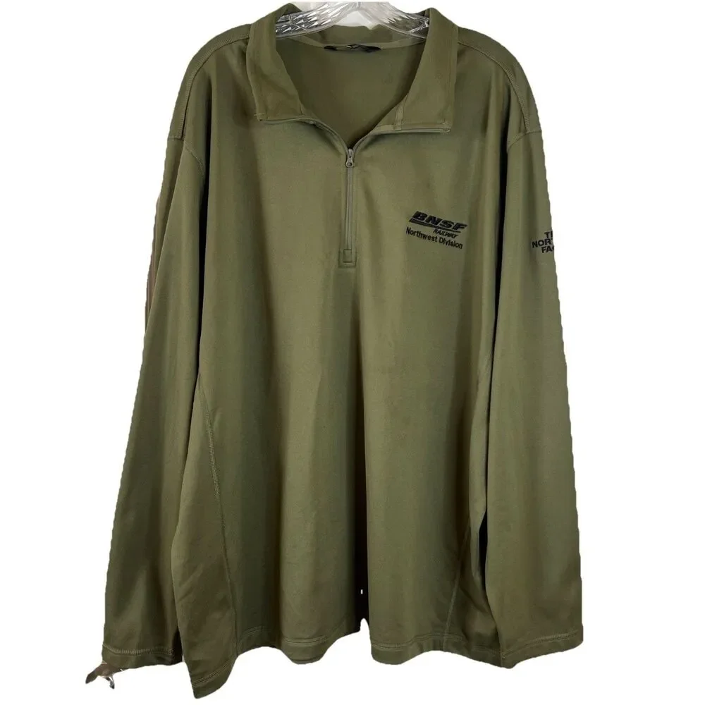 The North Face BNSF railway Northwest Division Men's Pullover 1/4 Zip Size XXXL‎